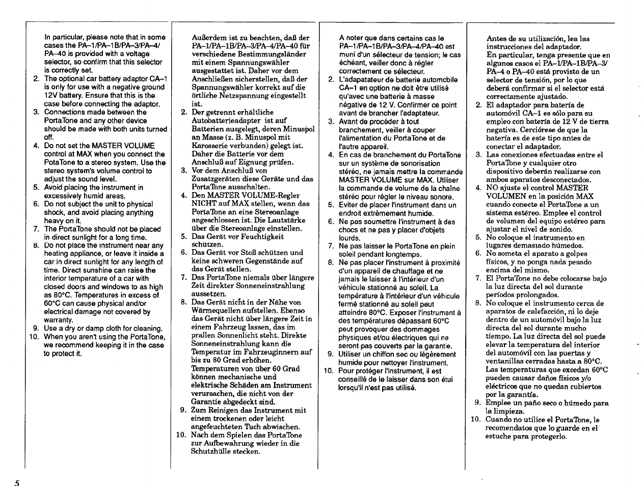 Yamaha PSR-37 User Manual | Page 6 / 30