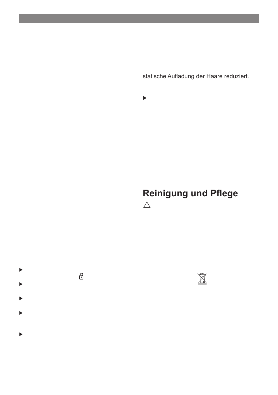 Automatische abschaltung, Anwendung, Ionisation | Reinigung und pflege, Entsorgung | Bosch PHS2560 Haarglätter ProSalon Home User Manual | Page 5 / 51