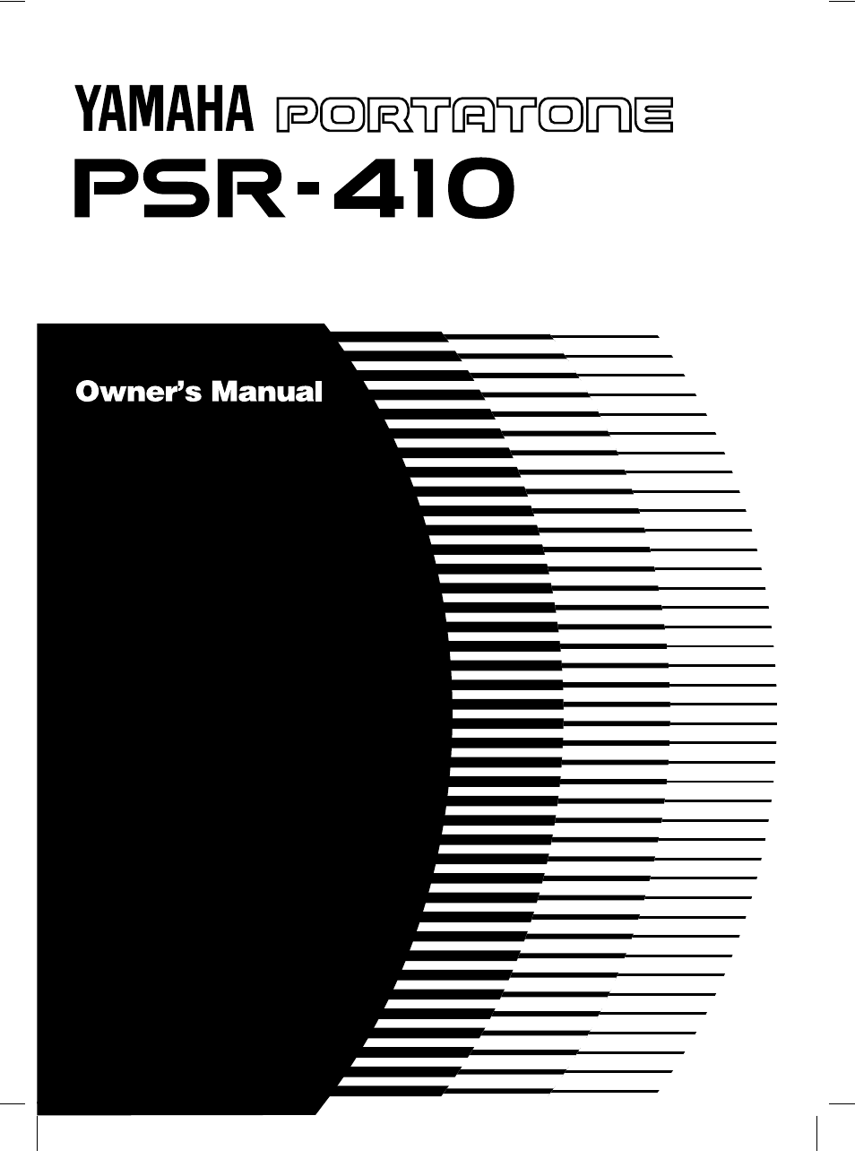 Yamaha PSR-410 User Manual | 61 pages