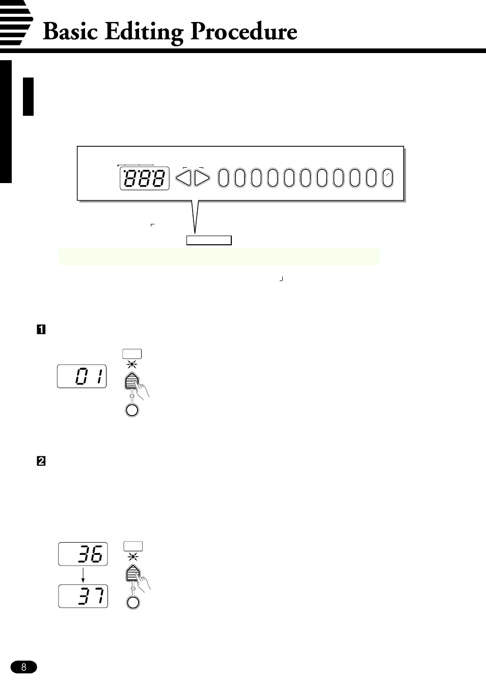 Basic editing procedure, The illustrations here are not available | Yamaha PSR-410 User Manual | Page 10 / 61