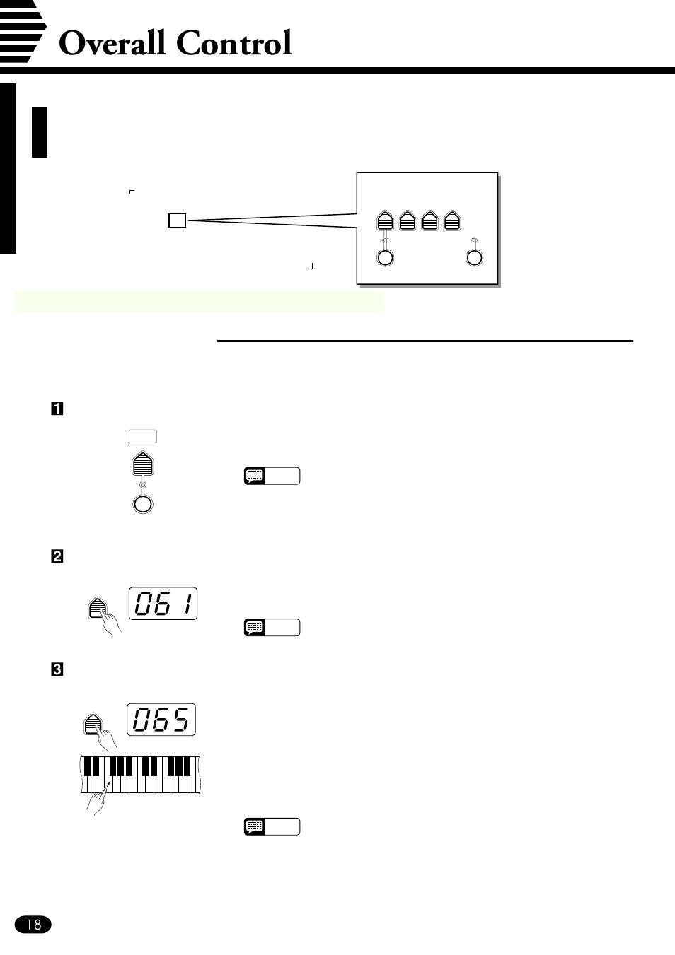 Overall control, The illustrations here are not available, Split point change | Yamaha PSR-410 User Manual | Page 20 / 61