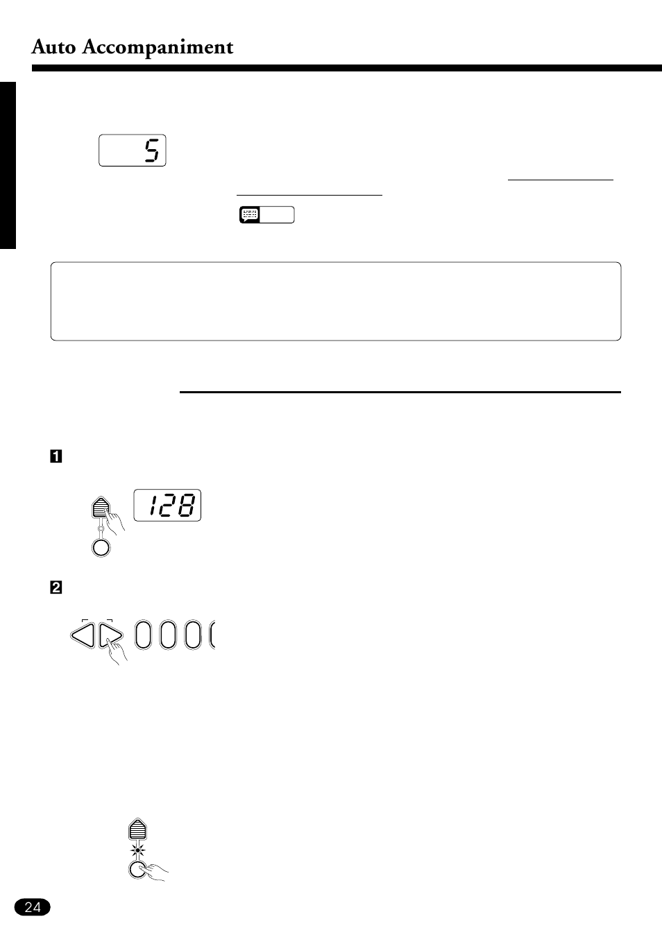 Auto accompaniment, Tempo control | Yamaha PSR-410 User Manual | Page 26 / 61