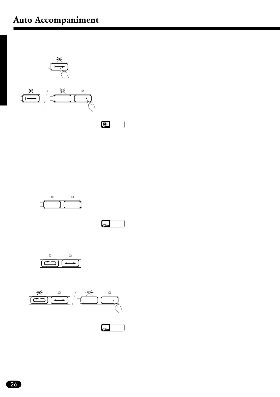 Auto accompaniment | Yamaha PSR-410 User Manual | Page 28 / 61