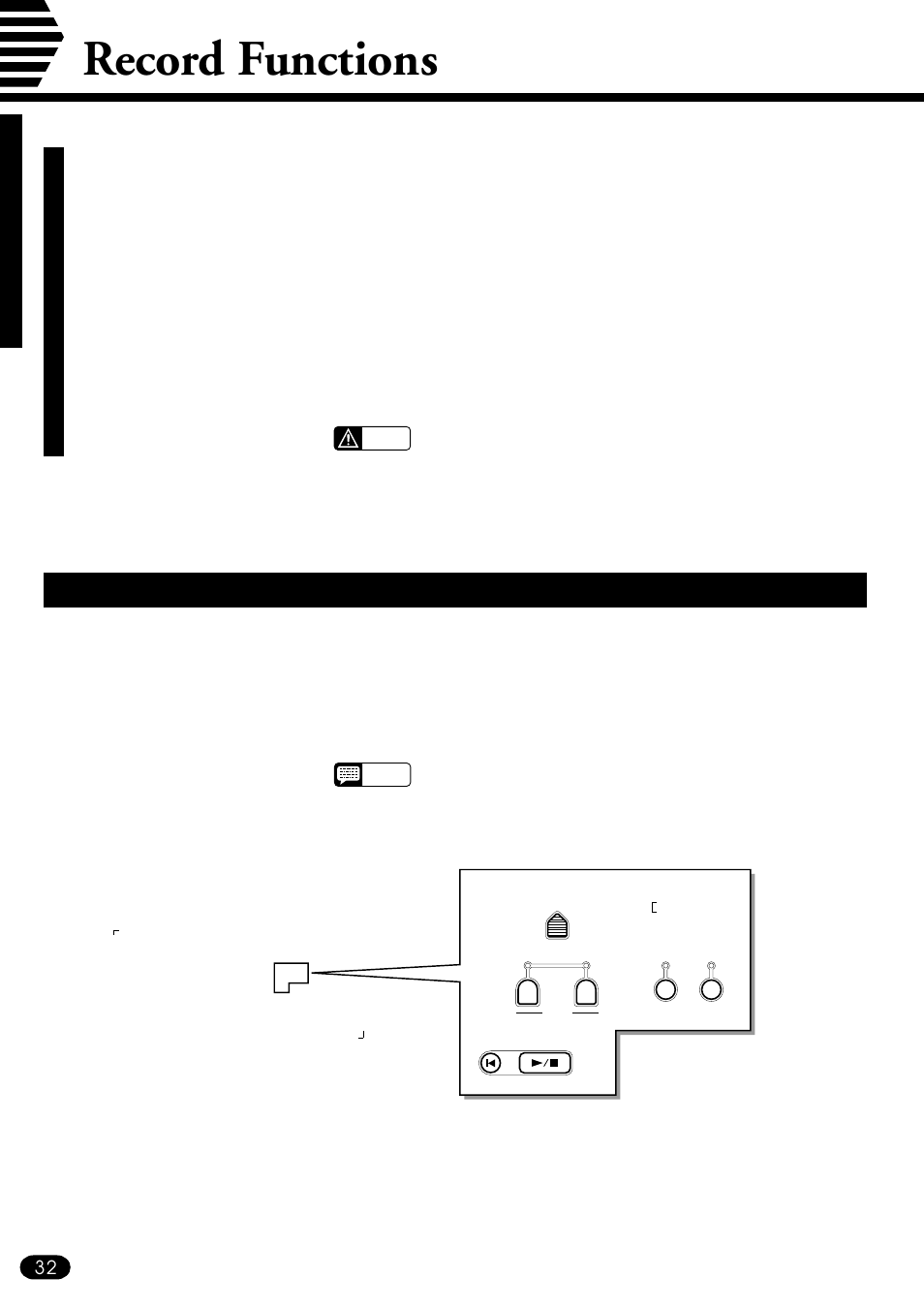 Record functions | Yamaha PSR-410 User Manual | Page 34 / 61