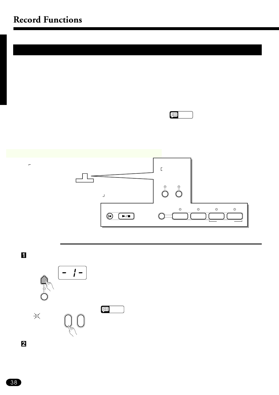 Record functions, The multi pads, The illustrations here are not available | Recording | Yamaha PSR-410 User Manual | Page 40 / 61