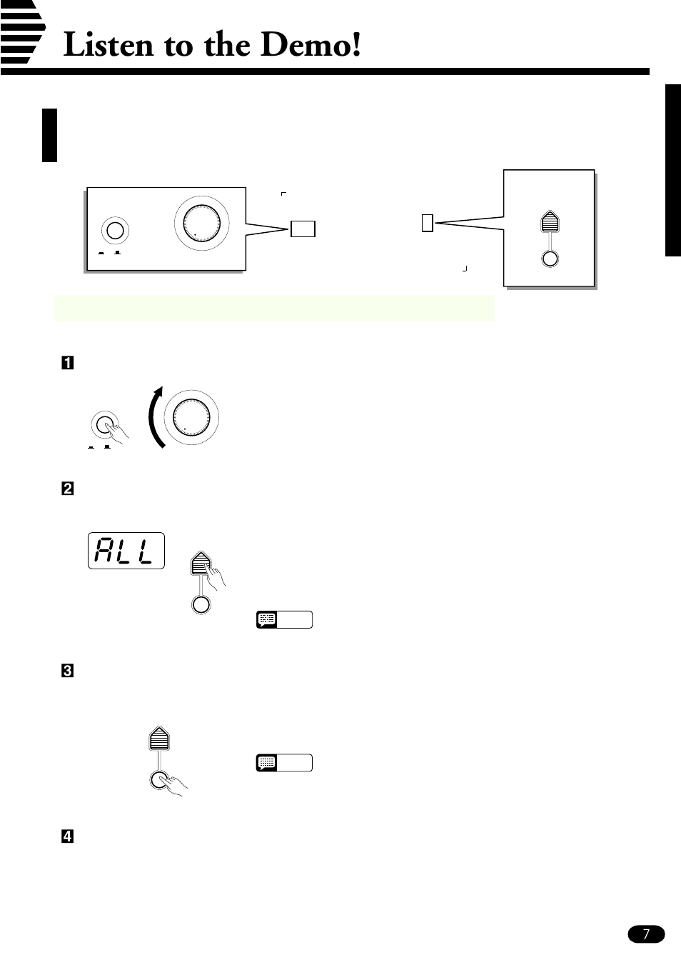 Listen to the demo, The illustrations here are not available | Yamaha PSR-410 User Manual | Page 9 / 61