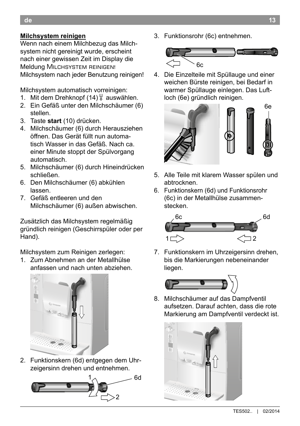 Bosch TES50251DE VeroCafe Kaffeevollautomat silber User Manual | Page 17 / 90