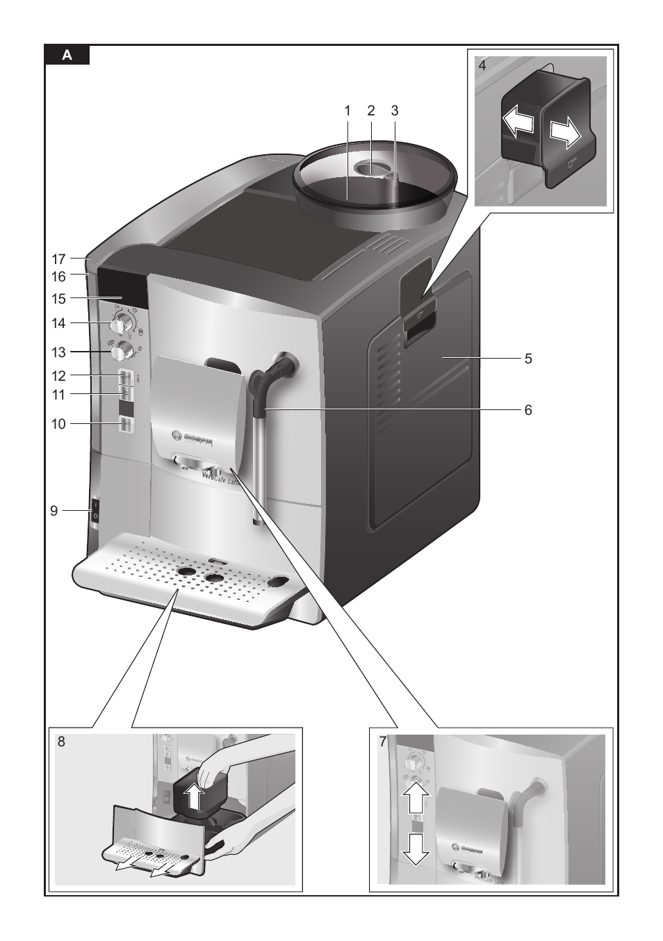 Bosch TES50251DE VeroCafe Kaffeevollautomat silber User Manual | Page 3 / 90