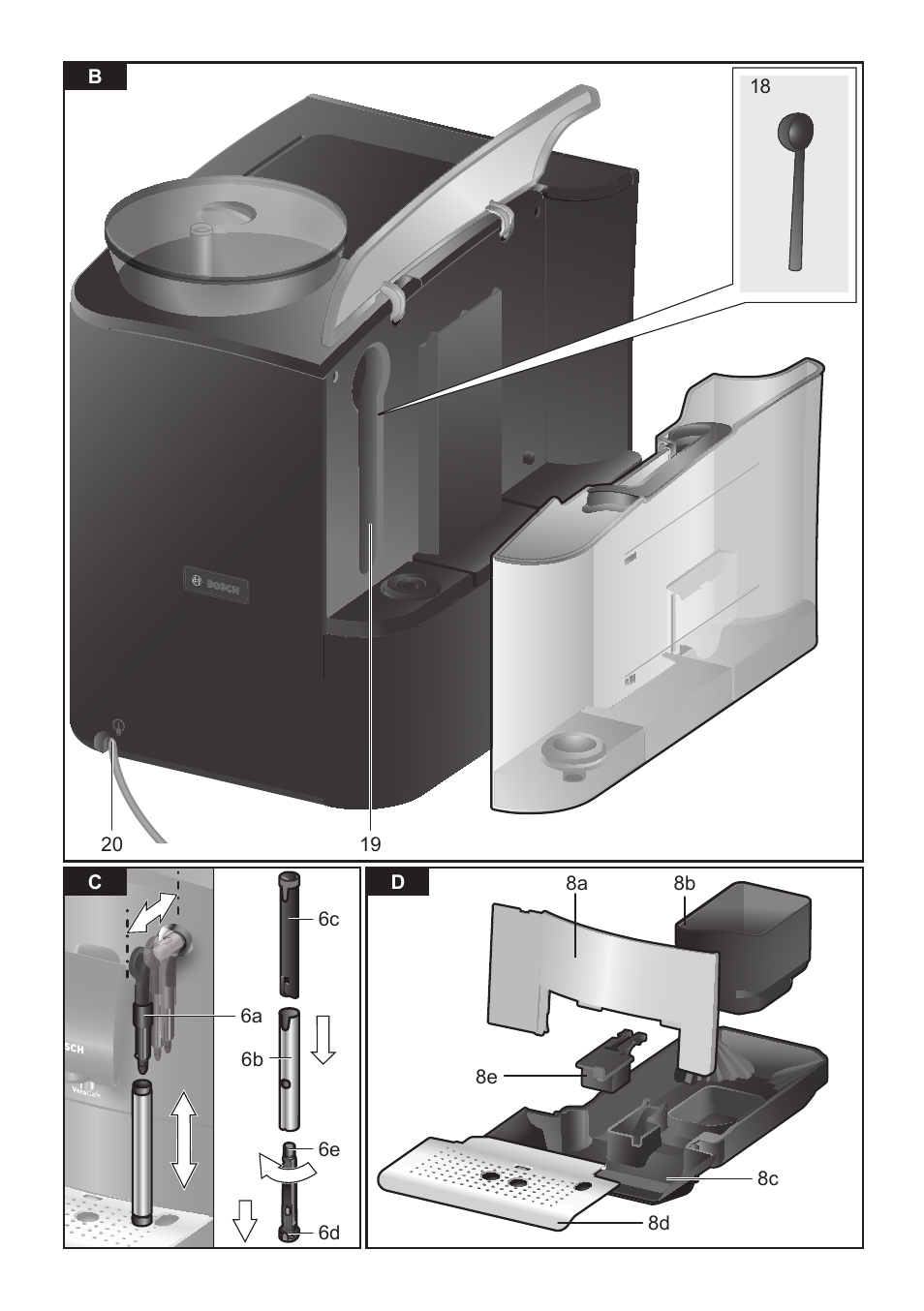 Bosch TES50251DE VeroCafe Kaffeevollautomat silber User Manual | Page 4 / 90