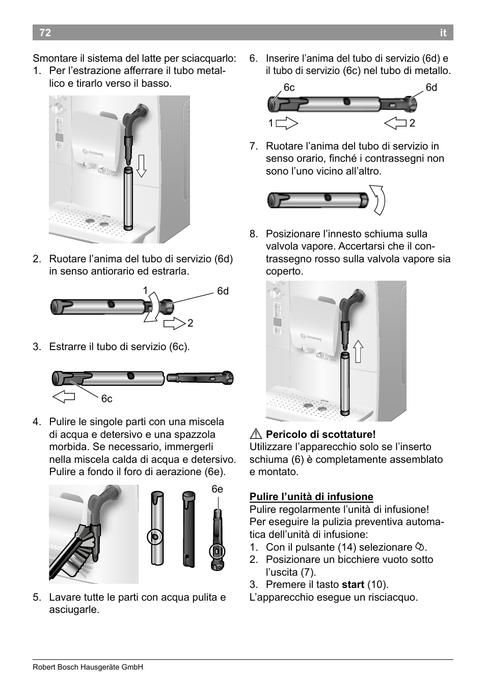 Bosch TES50251DE VeroCafe Kaffeevollautomat silber User Manual | Page 76 / 90