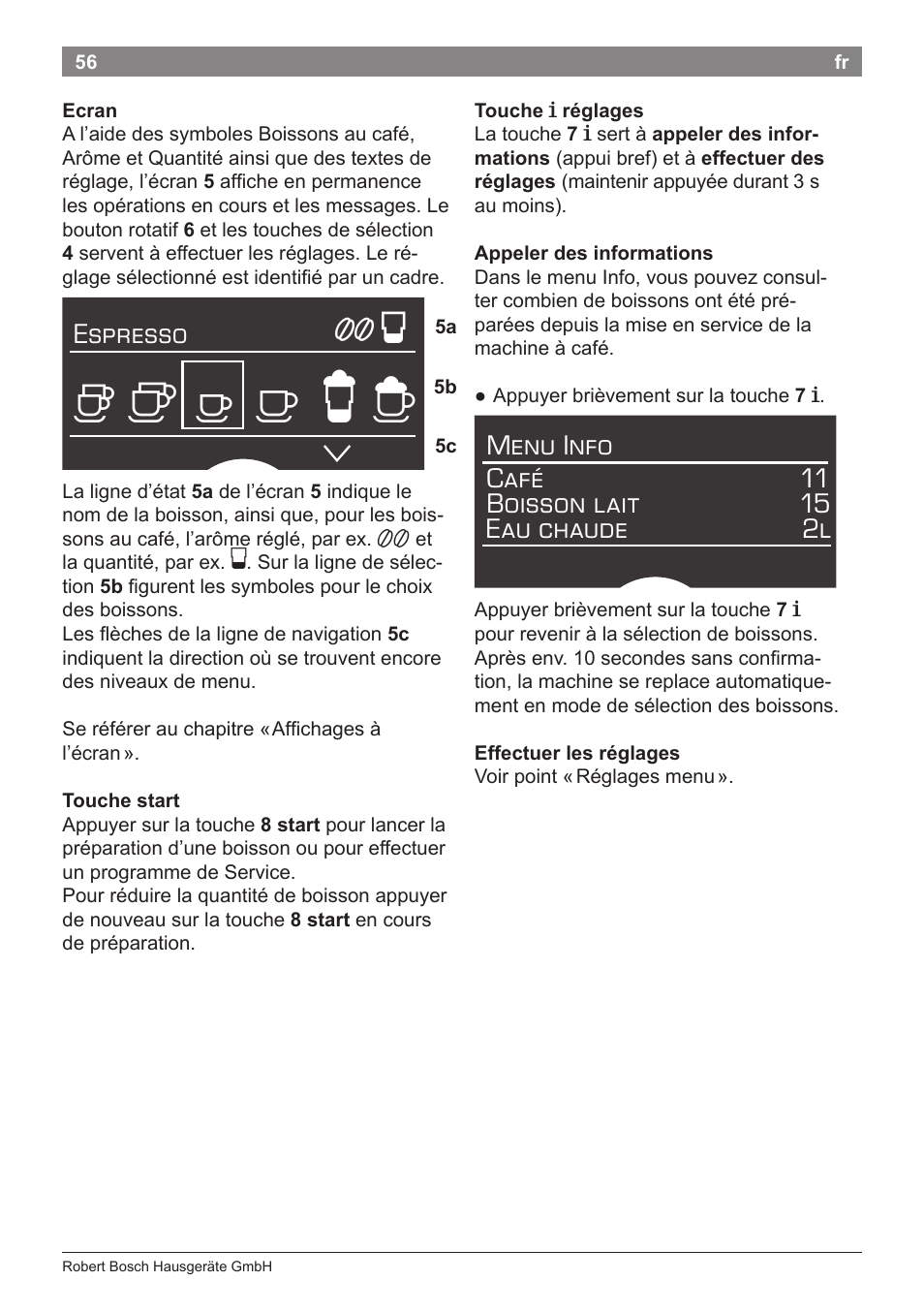 Espresso | Bosch TES71151DE VeroBar AromaPro 100 Espresso-Kaffeevollautomat silber User Manual | Page 56 / 104