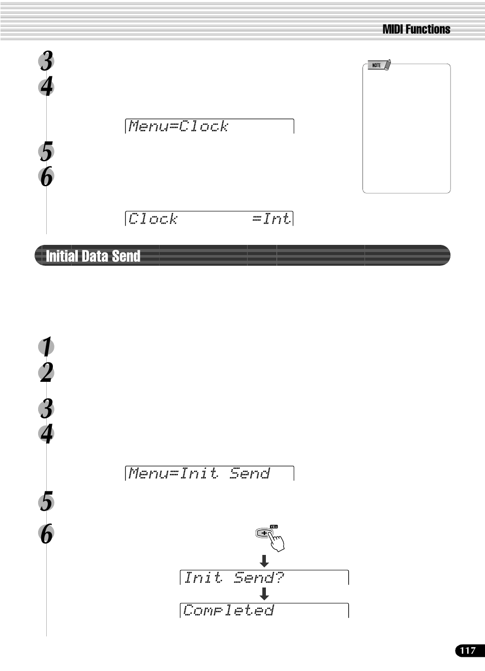 Initial data send | Yamaha PSR-540 User Manual | Page 117 / 160