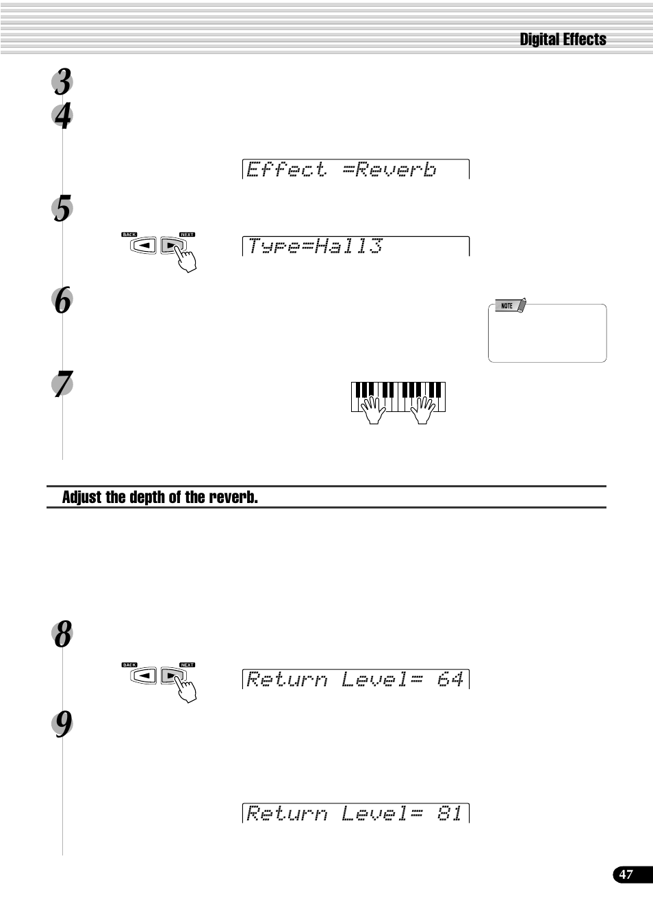 Yamaha PSR-540 User Manual | Page 47 / 160
