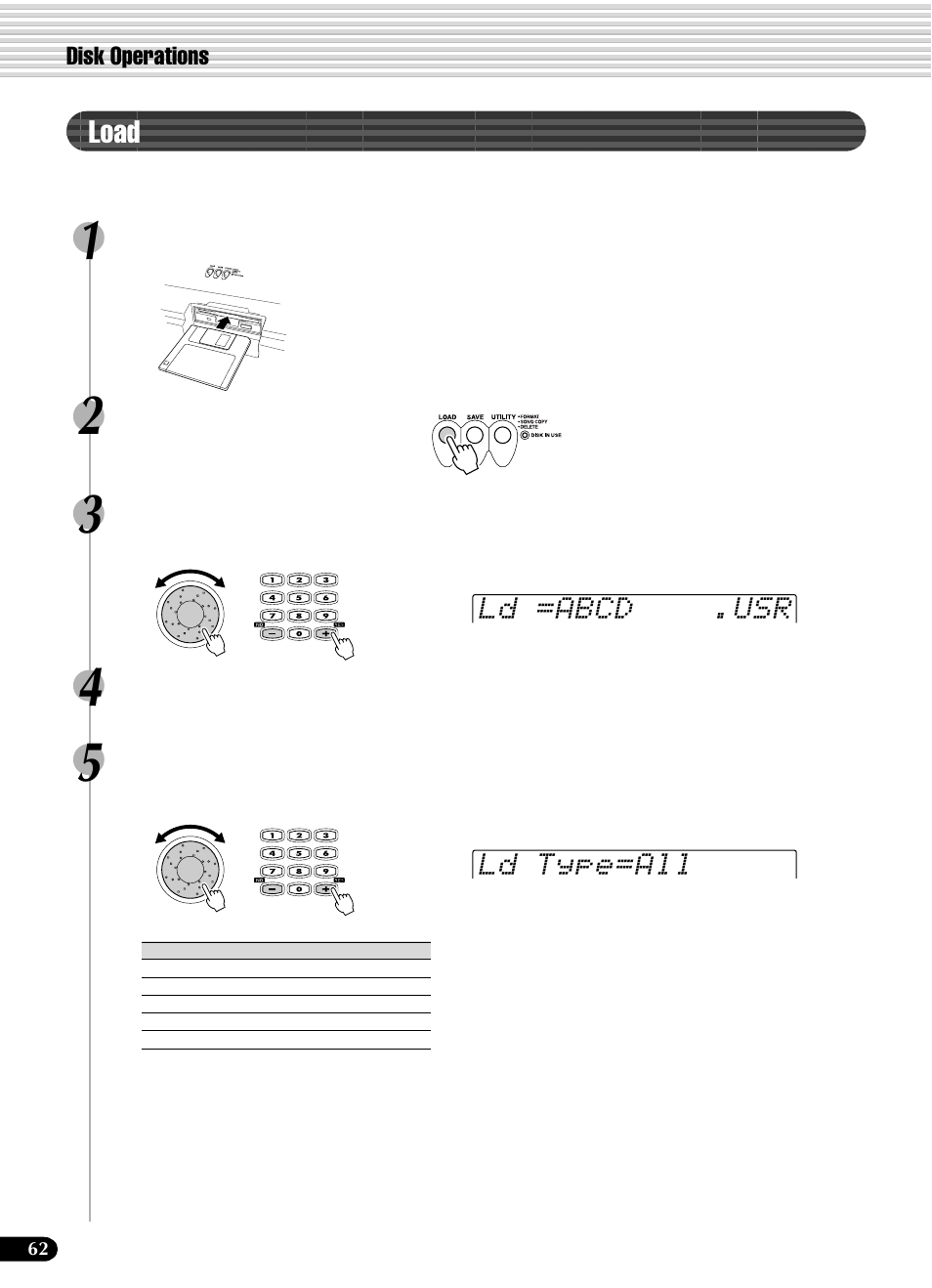 Load | Yamaha PSR-540 User Manual | Page 62 / 160