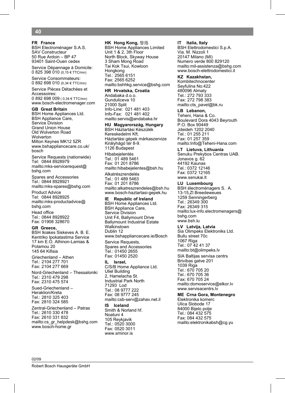 Bosch PHS2004 Haarglätter Purple Passion User Manual | Page 42 / 46