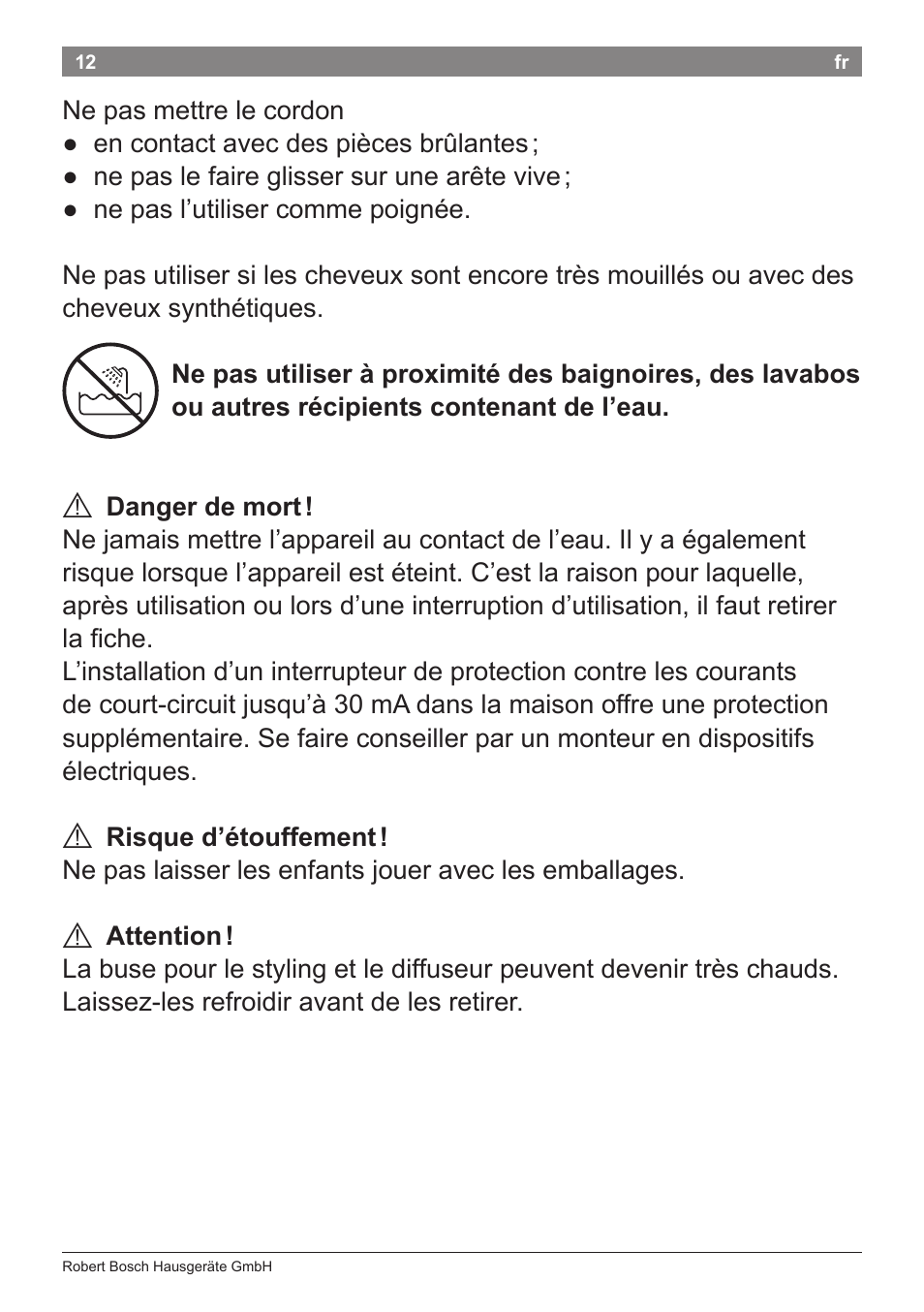 Bosch PHD5962 Haartrockner PureStyle User Manual | Page 14 / 93