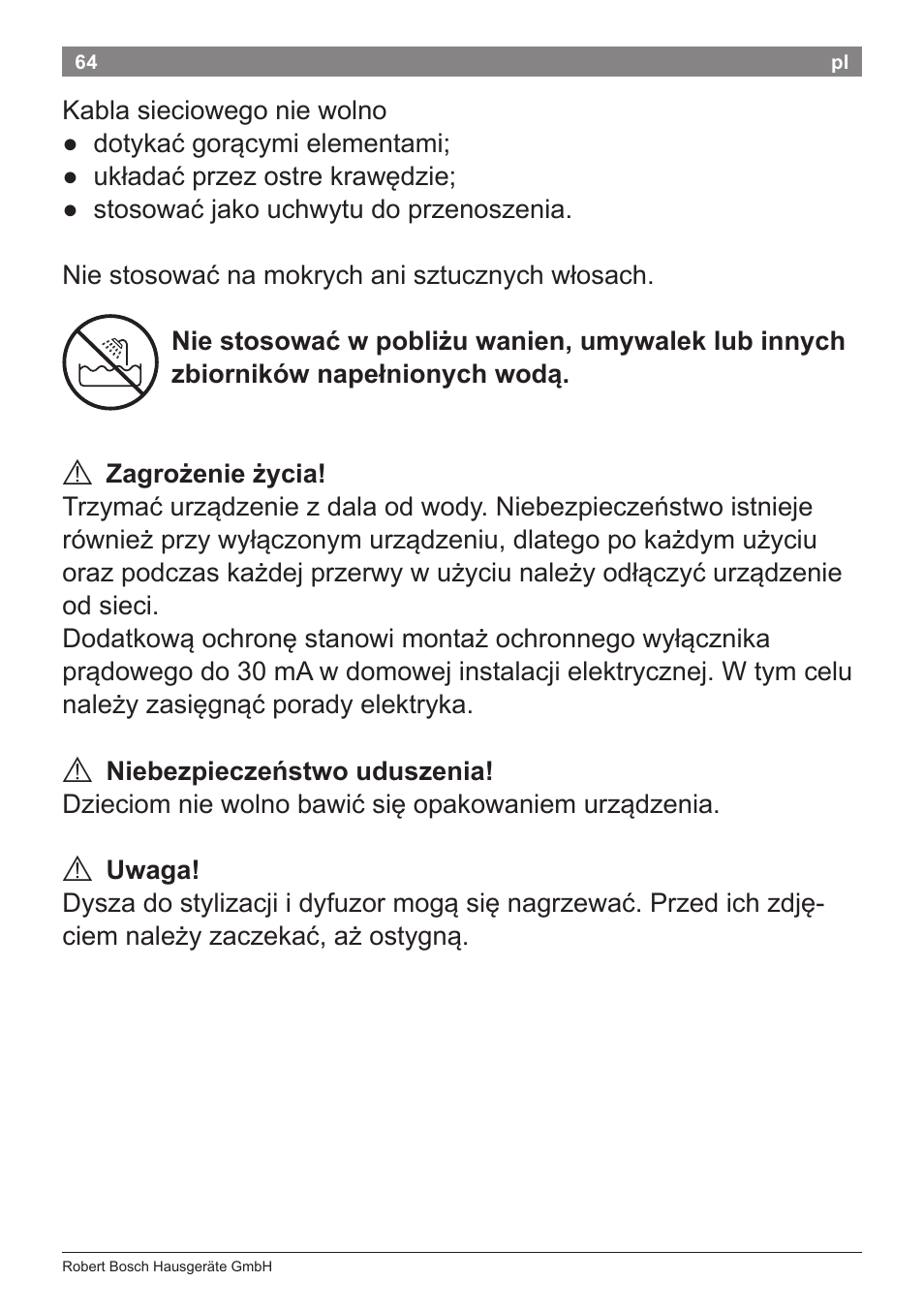 Bosch PHD5962 Haartrockner PureStyle User Manual | Page 66 / 93