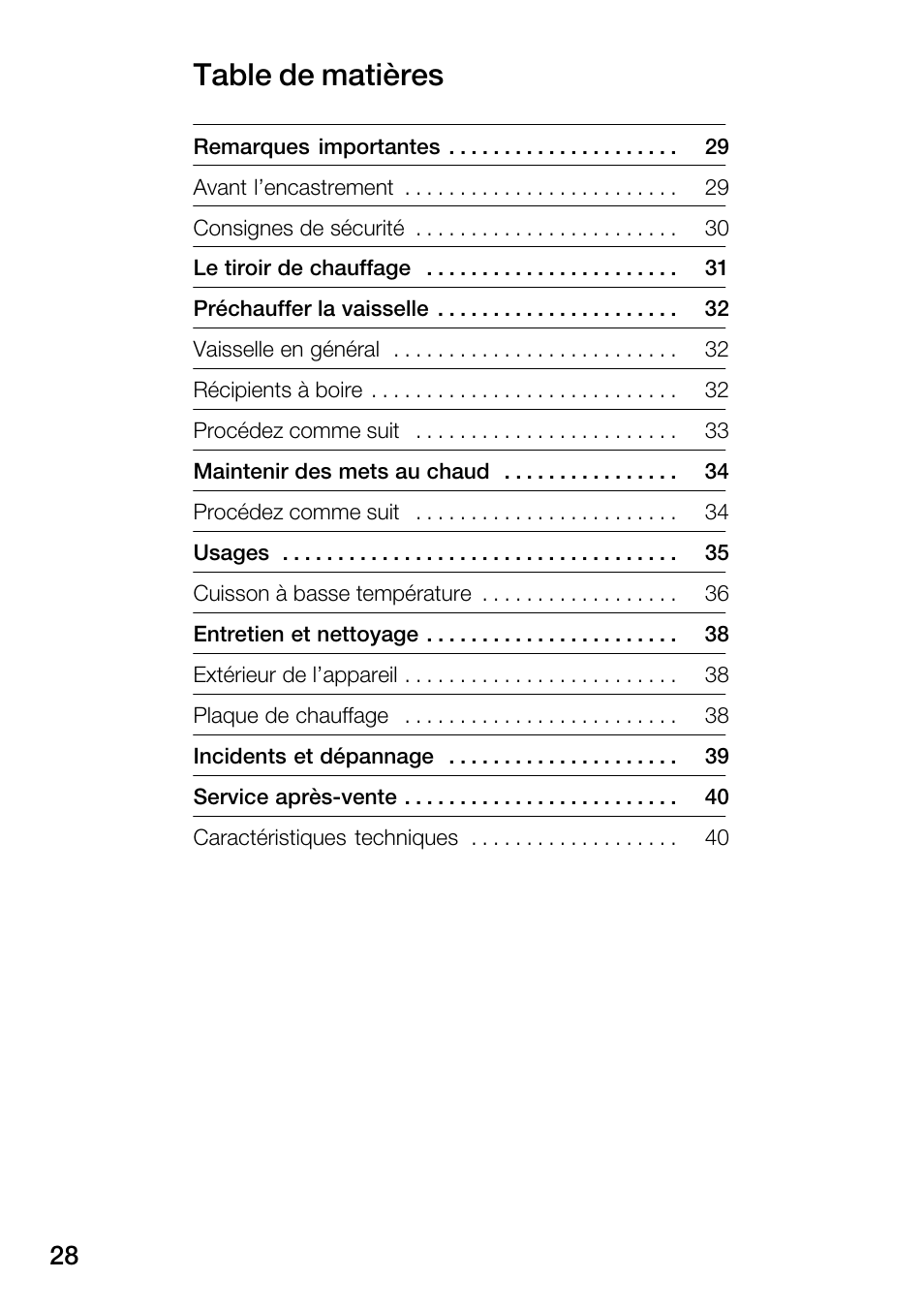 Bosch HSC140PB1 Einbau-Wärmeschublade 141 mm hoch User Manual | Page 28 / 80