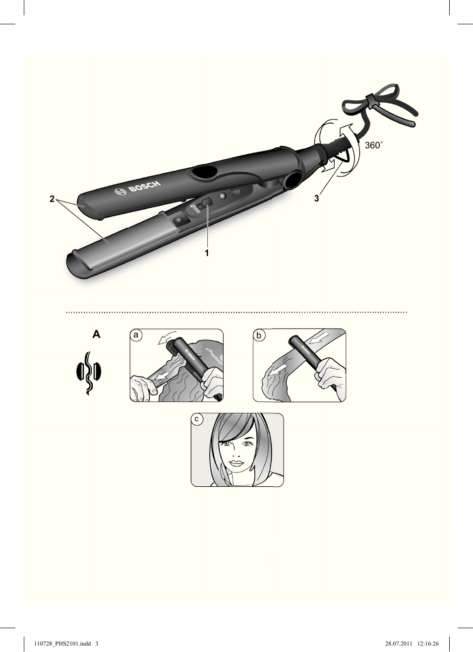 Bosch PHS2101 Haarglätter StarShine StraightStyle User Manual | Page 3 / 104