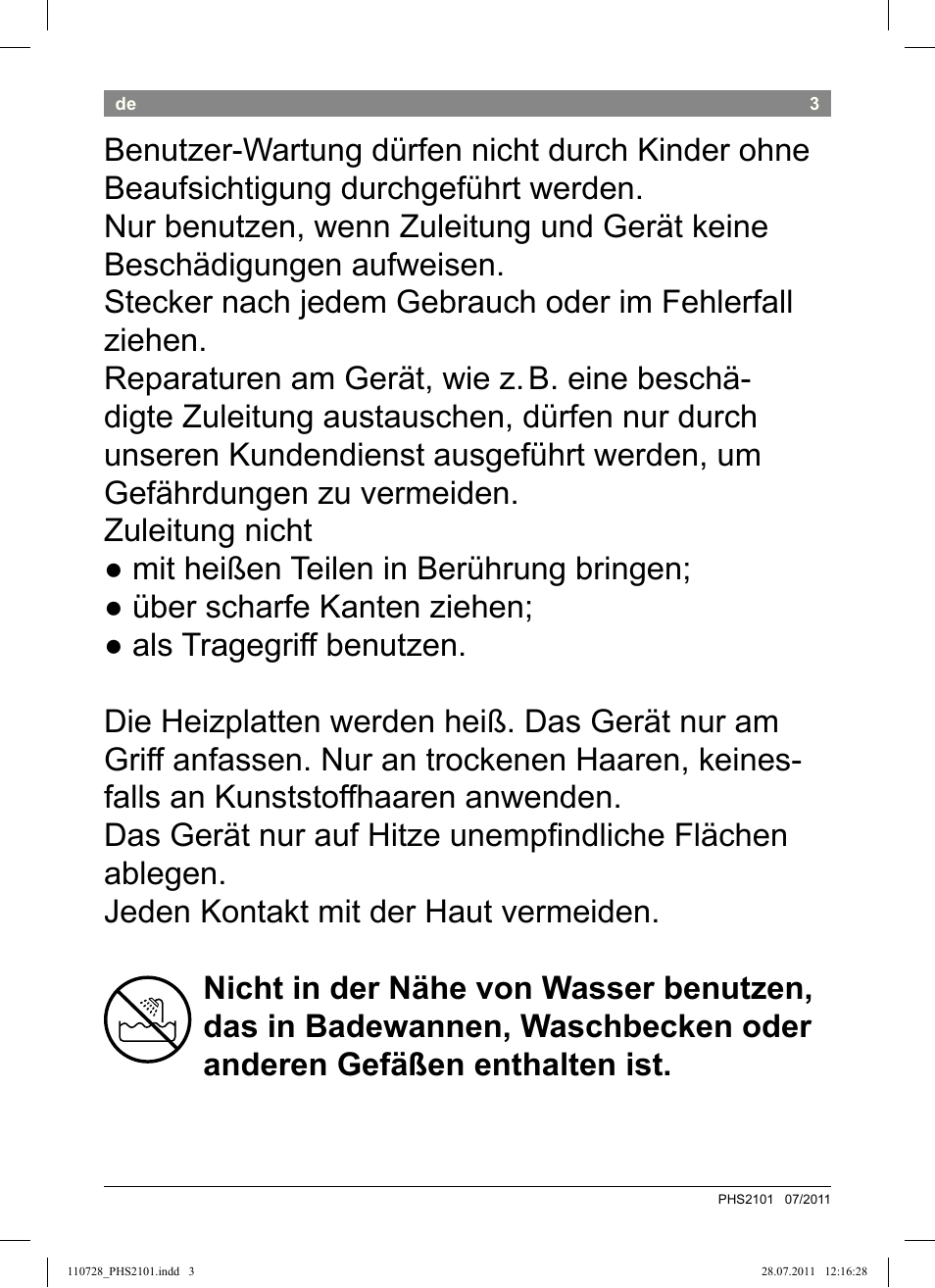 Bosch PHS2101 Haarglätter StarShine StraightStyle User Manual | Page 7 / 104