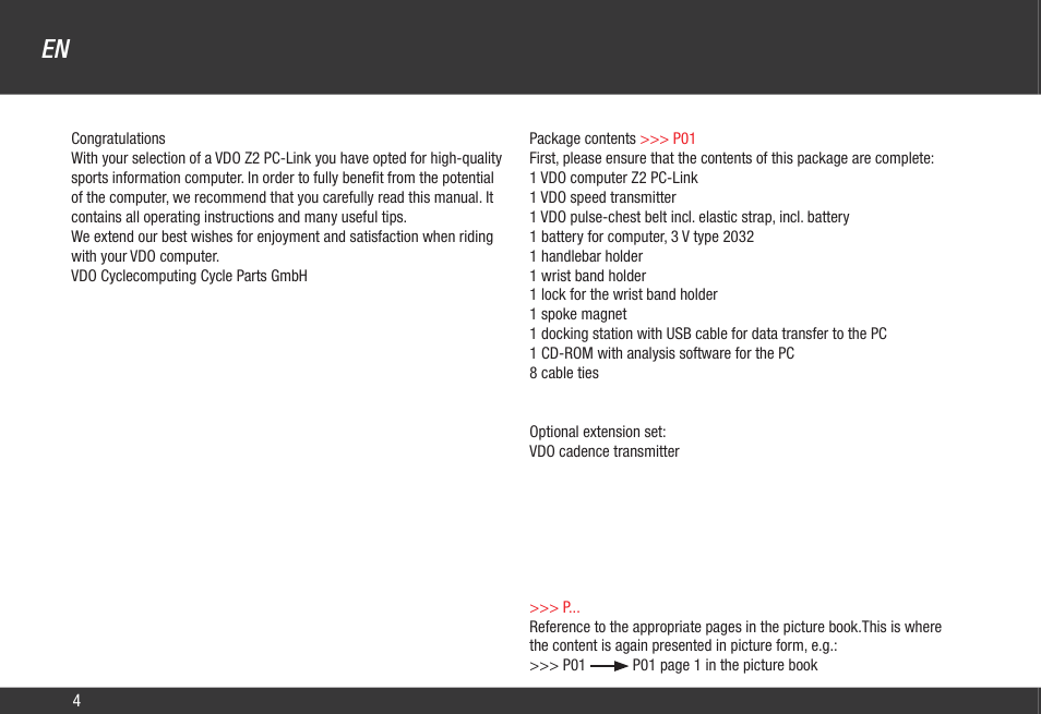 VDO Z2 PC User Manual | Page 13 / 60