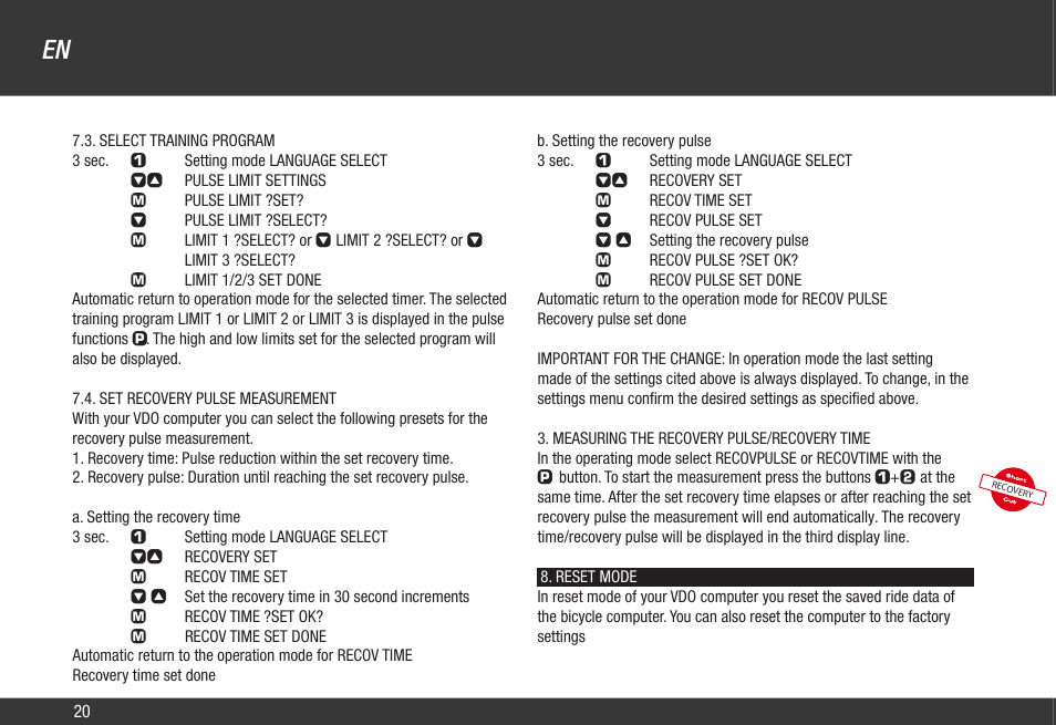 VDO Z2 PC User Manual | Page 29 / 60