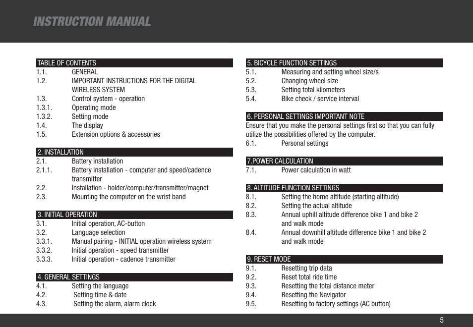 Instruction manual | VDO Z1 User Manual | Page 14 / 51
