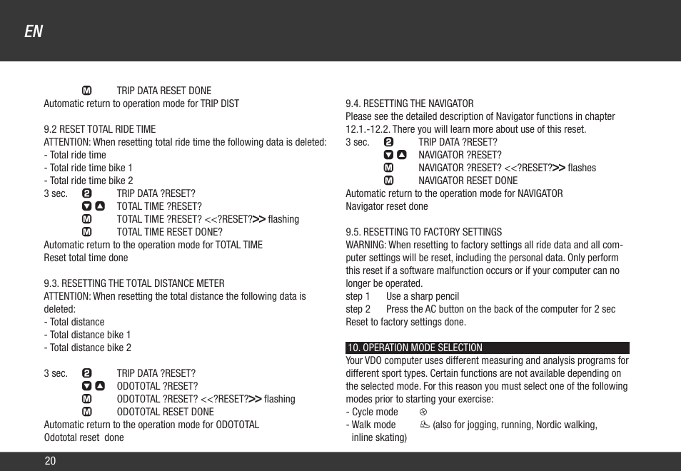 VDO Z1 User Manual | Page 29 / 51