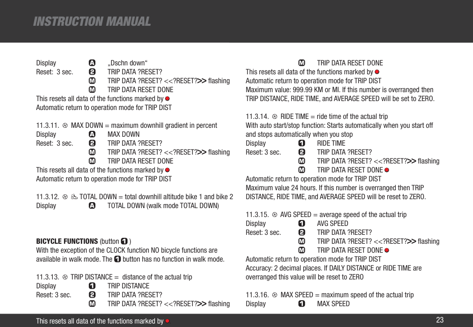 Instruction manual | VDO Z1 User Manual | Page 32 / 51