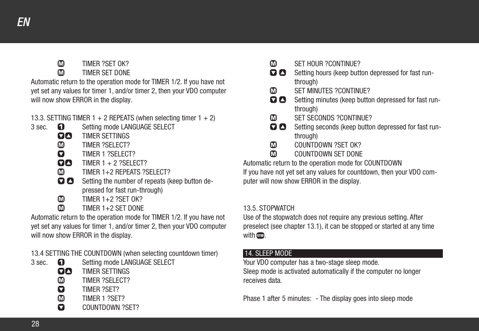 VDO Z1 User Manual | Page 37 / 51