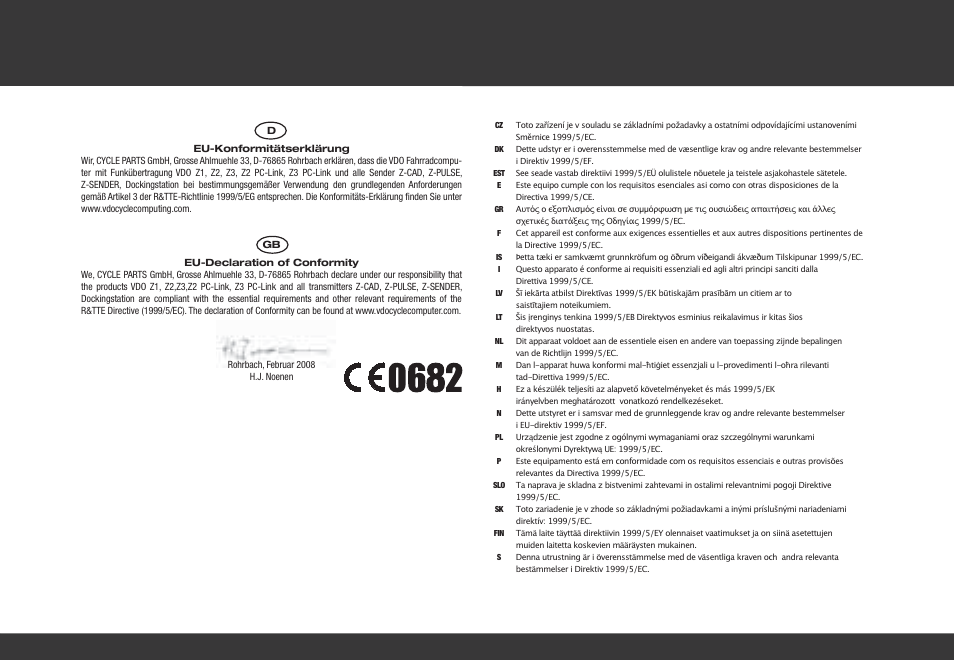 VDO Z1 User Manual | Page 48 / 51