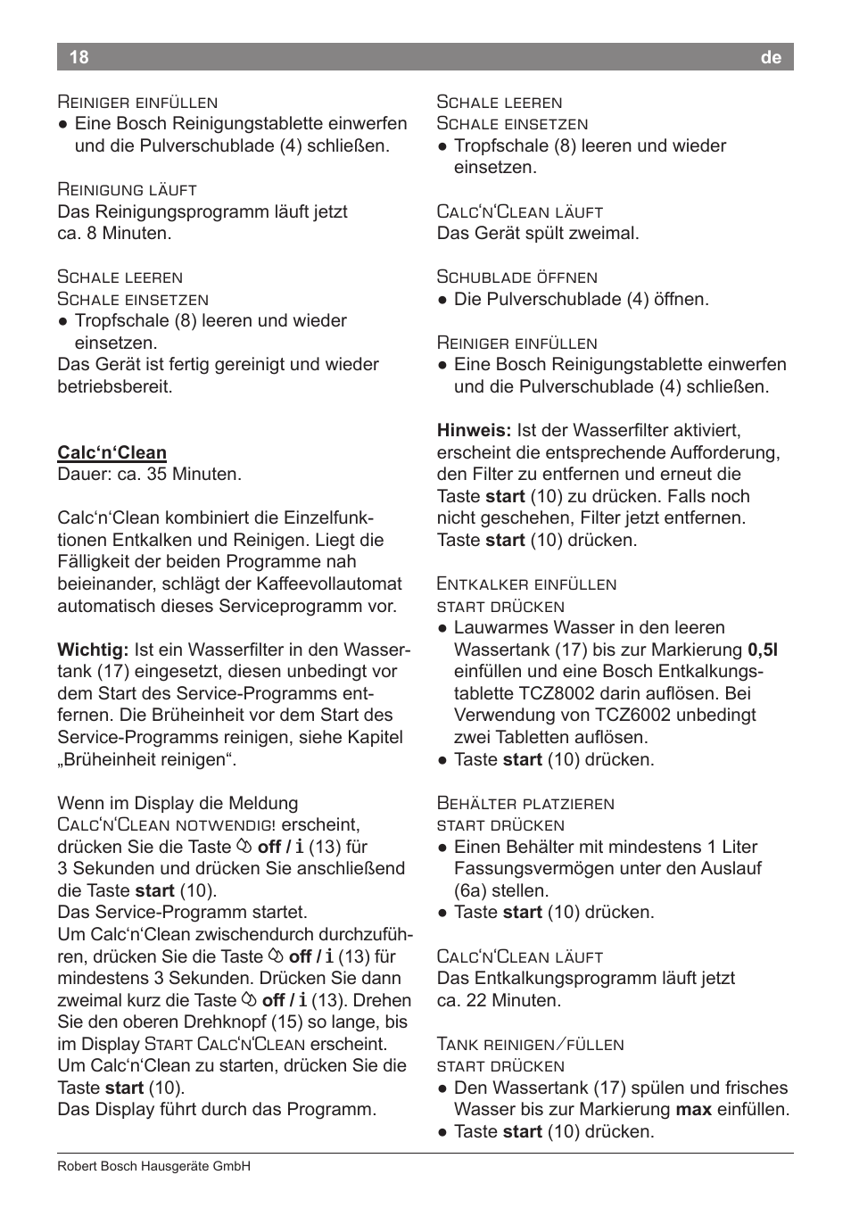 Bosch TES50651DE VeroCafe LattePro Kaffeevollautomat Helles Anthrazit Morning Haze User Manual | Page 22 / 94