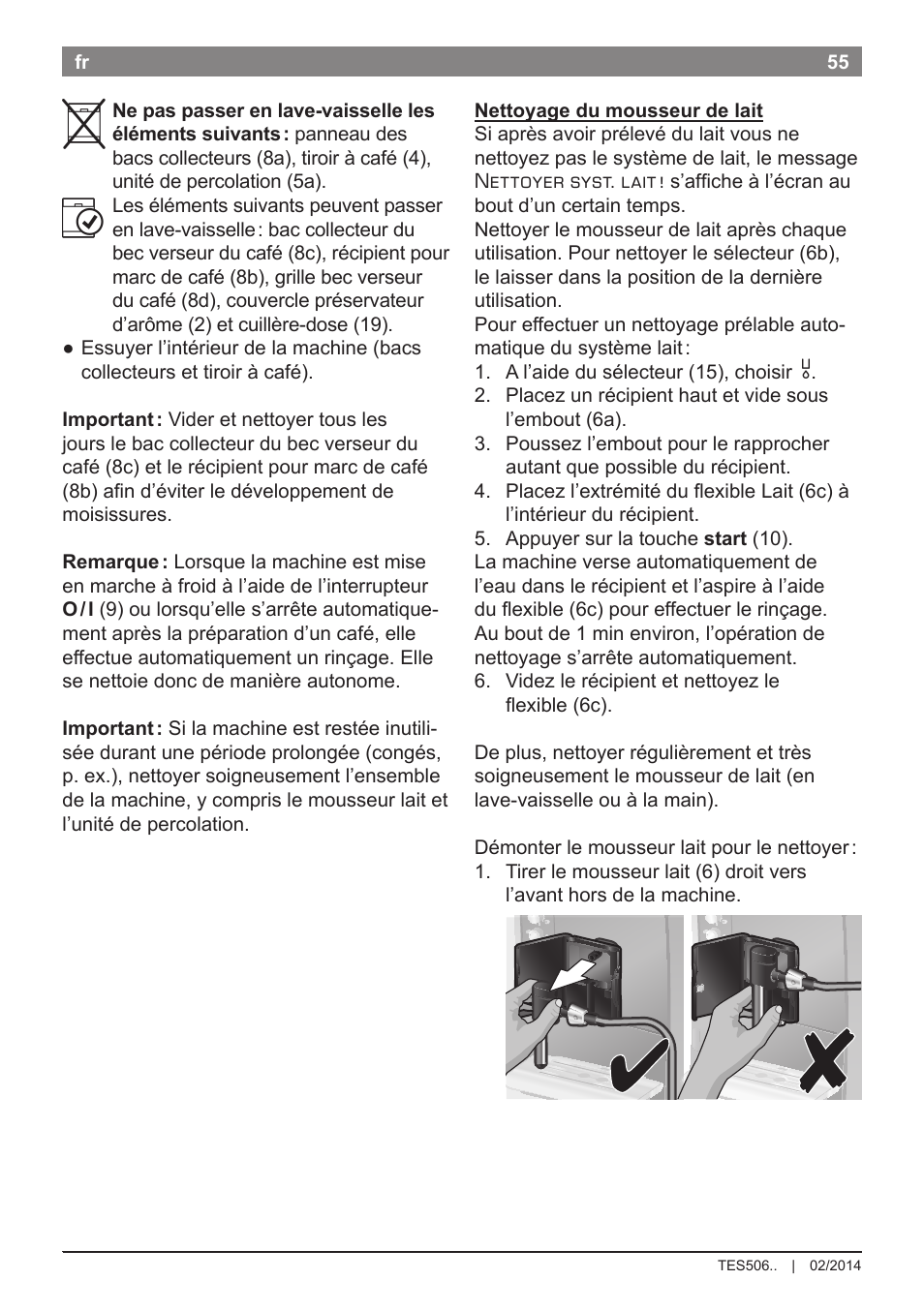 Bosch TES50651DE VeroCafe LattePro Kaffeevollautomat Helles Anthrazit Morning Haze User Manual | Page 59 / 94