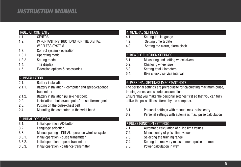 Instruction manual | VDO Z3 User Manual | Page 14 / 61