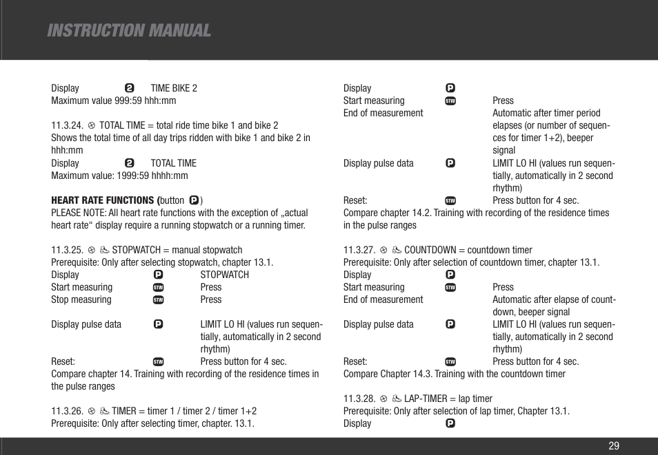 Instruction manual | VDO Z3 User Manual | Page 38 / 61
