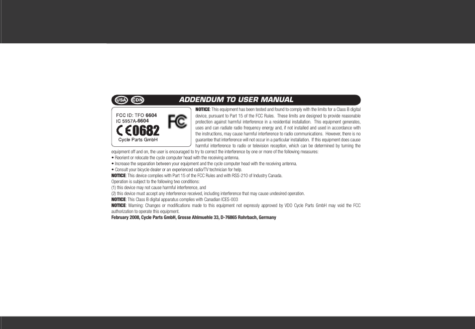VDO Z3 User Manual | Page 60 / 61