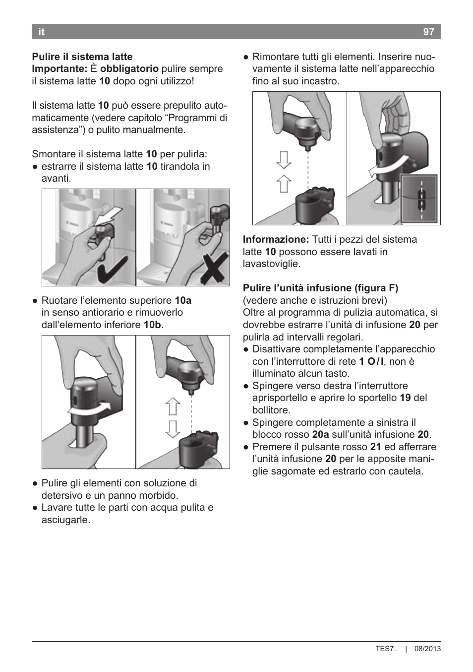 Bosch TES71251DE VeroBar AromaPro 100 Kaffeevollautomat silber User Manual | Page 101 / 116