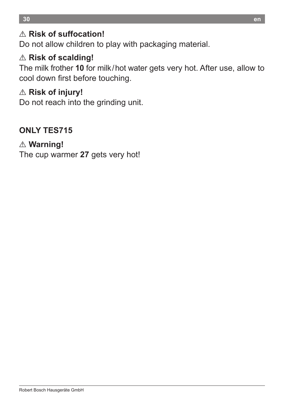 Bosch TES71251DE VeroBar AromaPro 100 Kaffeevollautomat silber User Manual | Page 34 / 116