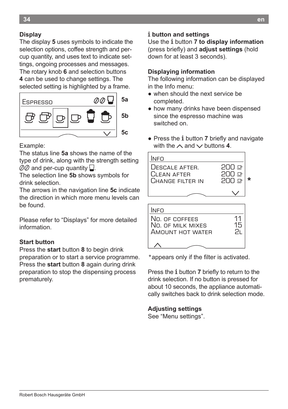 Bosch TES71251DE VeroBar AromaPro 100 Kaffeevollautomat silber User Manual | Page 38 / 116