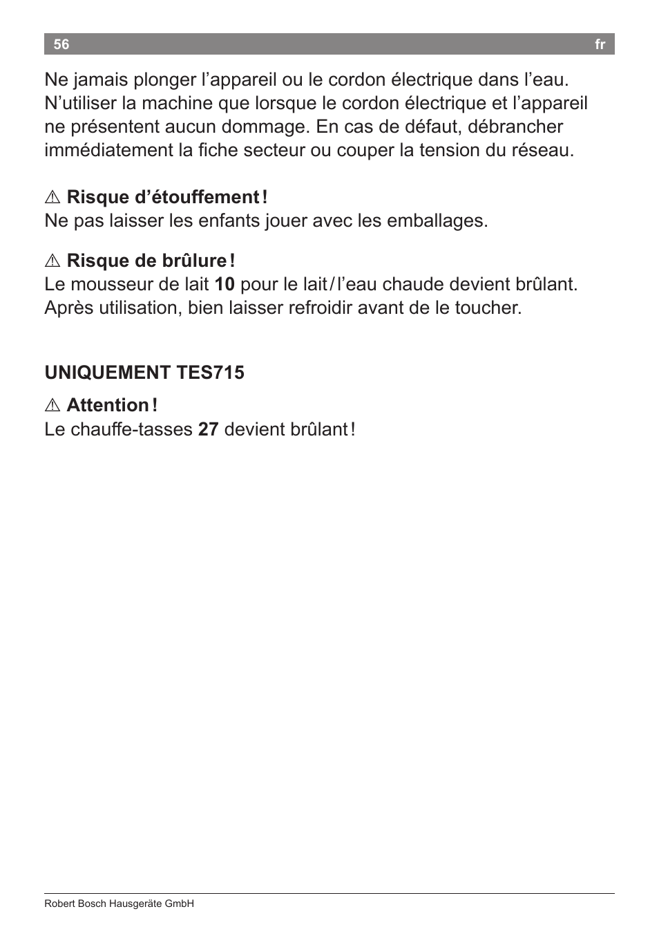 Bosch TES71251DE VeroBar AromaPro 100 Kaffeevollautomat silber User Manual | Page 60 / 116