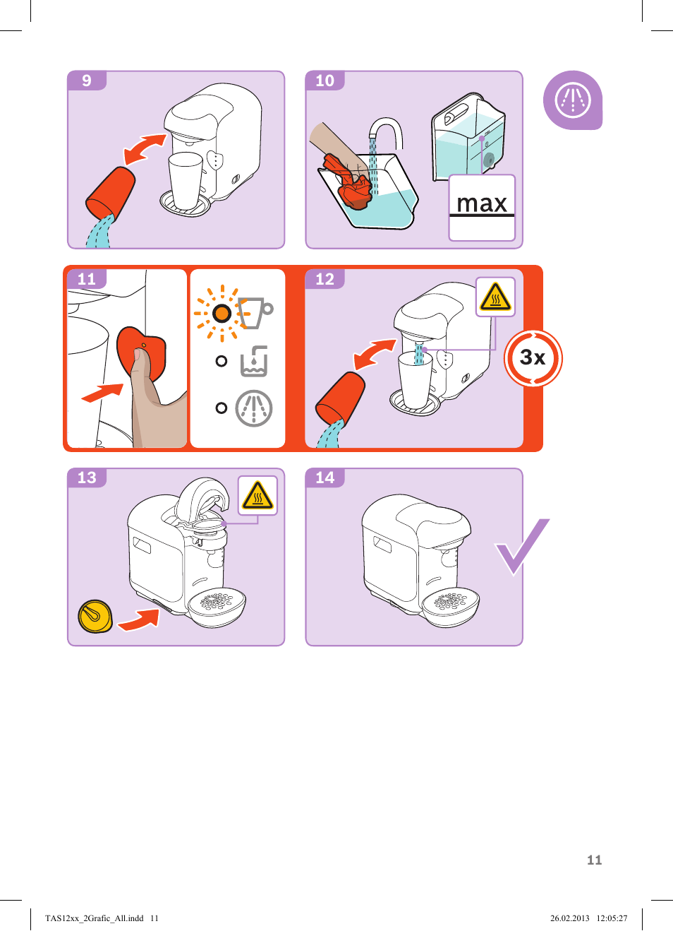 Bosch Multigetränkesystem TAS1202 real black anthrazit User Manual | Page 11 / 12