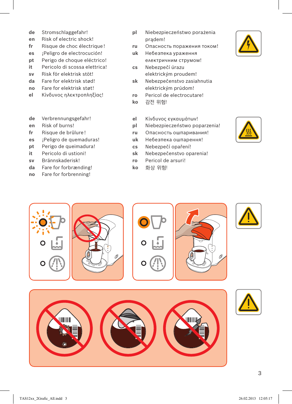 Bosch Multigetränkesystem TAS1202 real black anthrazit User Manual | Page 3 / 12