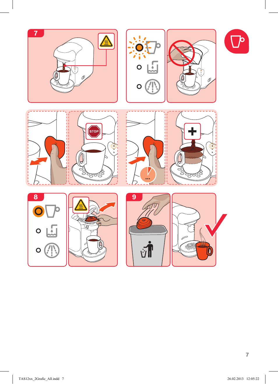 Bosch Multigetränkesystem TAS1202 real black anthrazit User Manual | Page 7 / 12