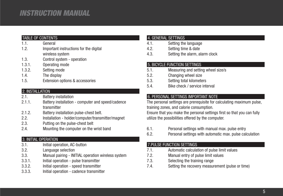 Instruction manual | VDO Z2 User Manual | Page 14 / 57