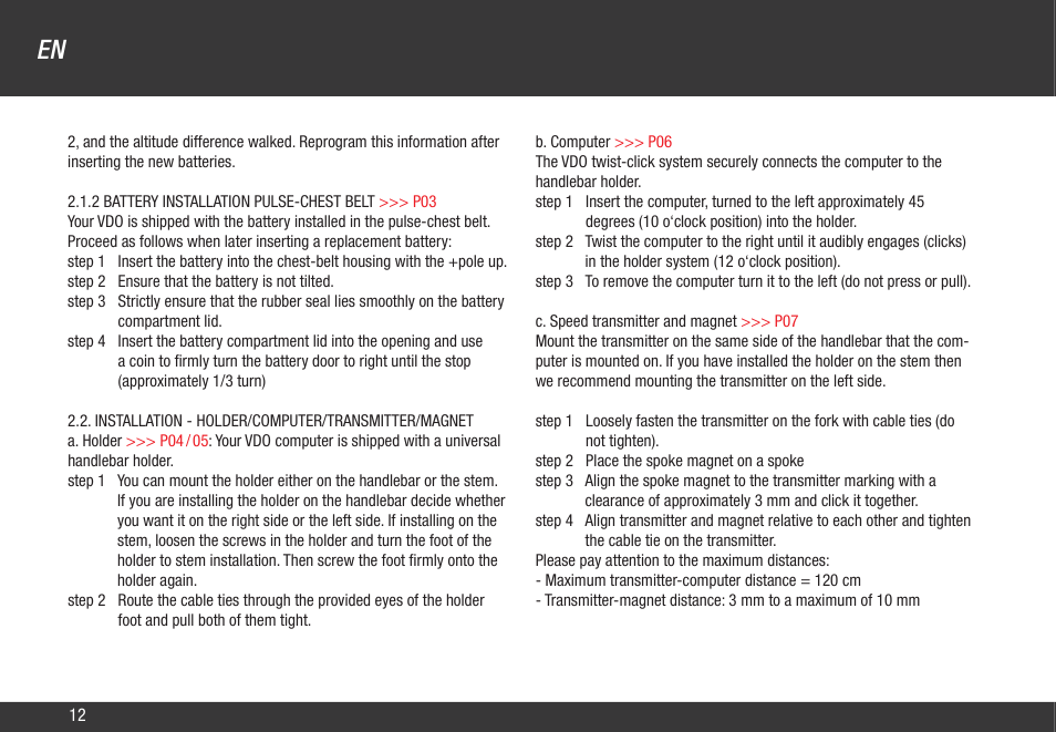 VDO Z2 User Manual | Page 21 / 57