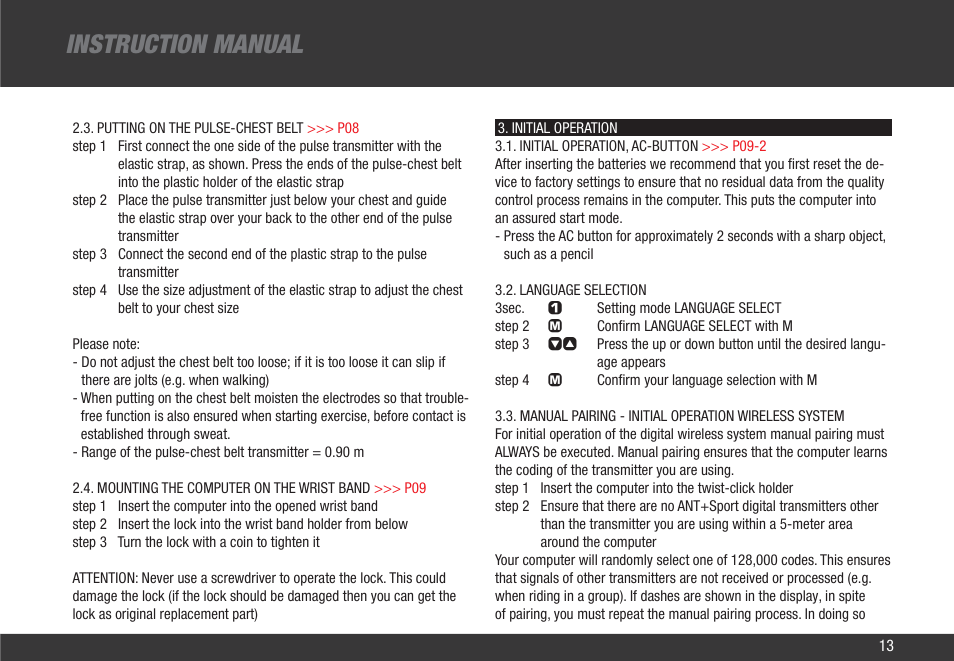 Instruction manual | VDO Z2 User Manual | Page 22 / 57