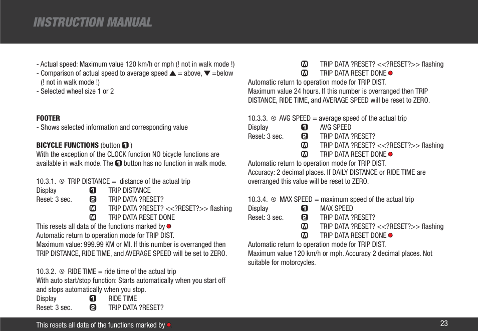 Instruction manual | VDO Z2 User Manual | Page 32 / 57