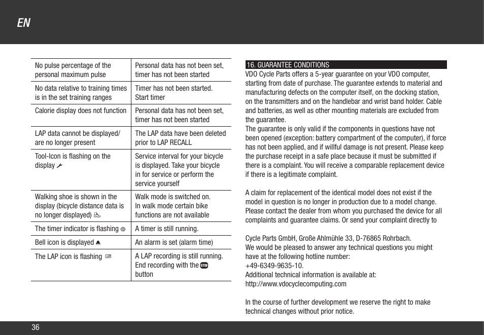 VDO Z2 User Manual | Page 45 / 57