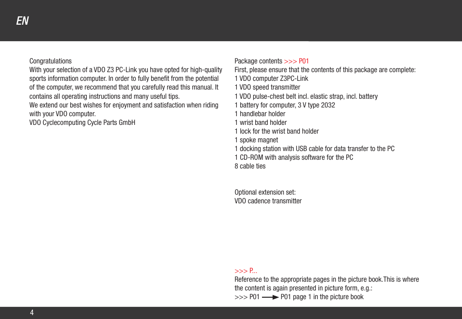 VDO Z3 PC User Manual | Page 13 / 65