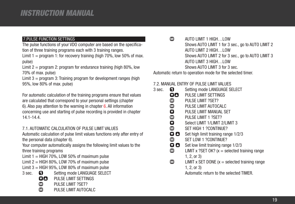 Instruction manual | VDO Z3 PC User Manual | Page 28 / 65